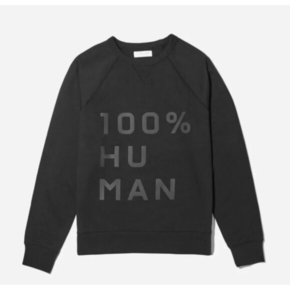 Everlane Sweaters - Everlane The 100% Human Typography Sweatshirt in Black Size Medium NWOT